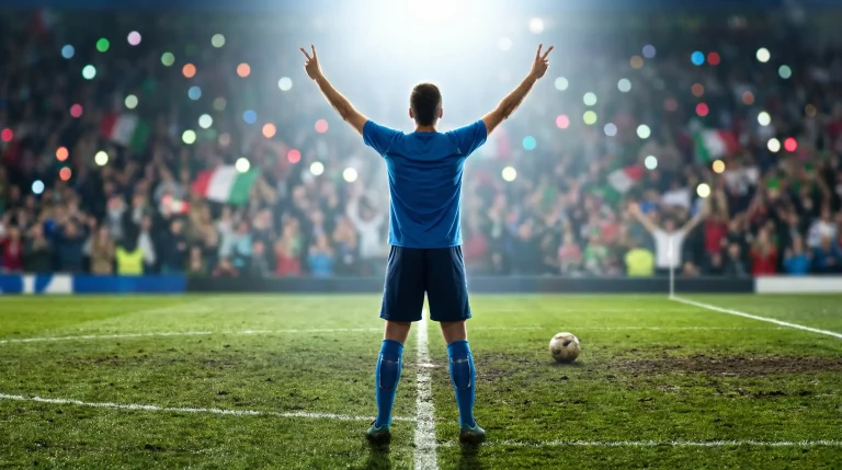 WK 2026 spelerweddenschappen — voetbalspeler viert doelpunt op het veld